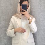 کت تک طرح پشت سفید(زنانه)