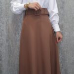 دامن کلوش دبل مدل کمربنددار(زنانه)