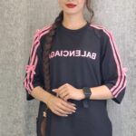 ست تیشرت شلوار پاپیون صورتی (زنانه)