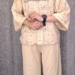 ست تیشرت و شلوارک نوشته ریز (زنانه)