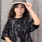 تیشرت طرح پروانه و پاپیون برجسته (بچگانه)