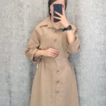 مانتو شانتون کمرکش(زنانه)