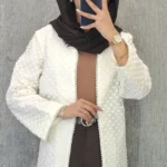 مانتو کت سفید مرواریدی(زنانه)